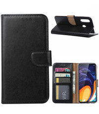 Ntech Ntech Samsung Galaxy A60 Portemonnee Hoesje / Book Case - Zwart