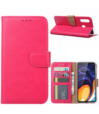 Ntech Ntech Samsung Galaxy A60 Portemonnee Hoesje / Book Case - Pink/Roze