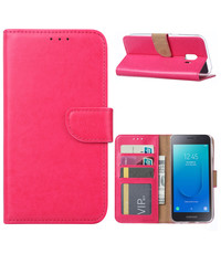 Ntech Ntech Samsung Galaxy J2 Core Portemonnee Hoesje / Book Case - Roze/Pink