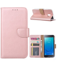 Ntech Ntech Samsung Galaxy J2 Core Portemonnee Hoesje / Book Case - Rose Goud