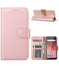 Ntech Ntech Nokia 1 Plus Portemonnee Hoesje / Book Case - Rose Goud