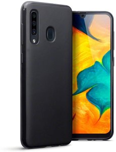 Ntech Ntech Hoesje Silicone Hoesje Flexibel & Scratch Resistent TPU Case Samsung Galaxy A60 - Zwart