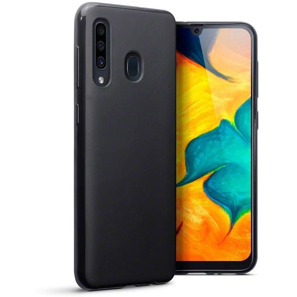 Ntech Ntech Hoesje Silicone Hoesje Flexible & Scratch Resistent TPU Case Hoesje Geschikt Voor Samsung Galaxy A60 - Zwart