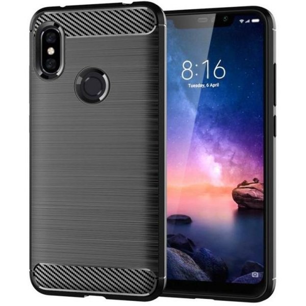 Ntech Ntech Soft Brushed TPU Hoesje voor Hoesje Geschikt voor Xiaomi Mi A2 Lite - Matt Zwart