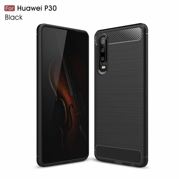 Ntech Ntech Soft Brushed TPU Hoesje Geschikt voor Huawei P30 - Matt Zwart