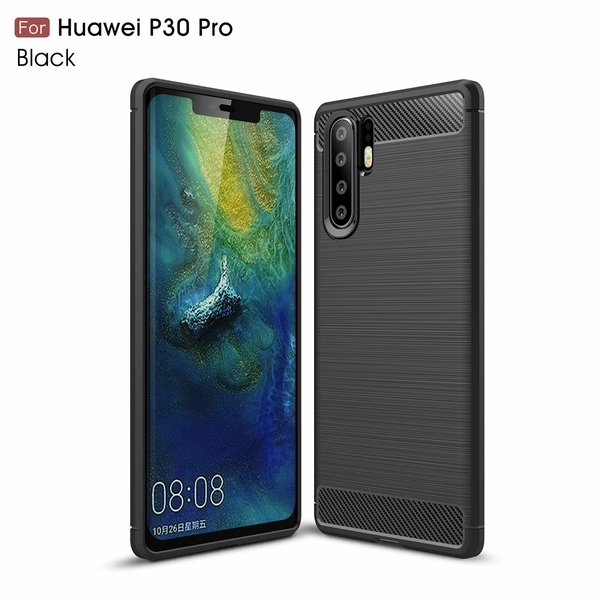 Ntech Ntech Soft Brushed TPU Hoesje Geschikt voor Huawei P30 Pro - Matt Zwart