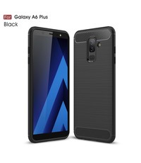 Ntech Ntech Soft Brushed TPU Hoesje voor Samsung Galaxy A6+ (2018) - Matt Zwart