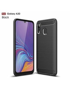 Ntech Ntech Soft Brushed TPU Hoesje voor Samsung Galaxy A30 - Matt Zwart