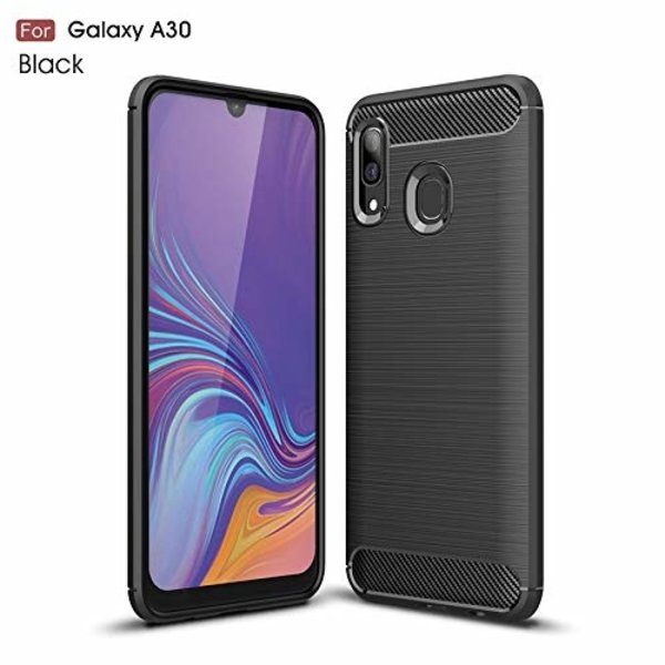 Ntech Ntech Soft Brushed TPU Hoesje Geschikt Voor Samsung Galaxy A30 - Matt Zwart