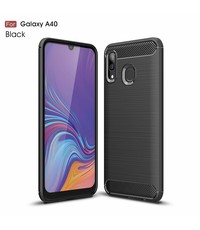 Ntech Samsung Galaxy A40 Hoesje Brushed TPU - Matt Zwart