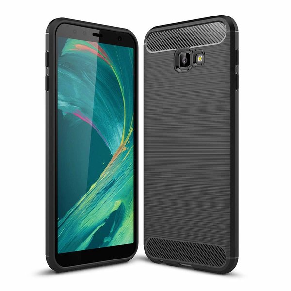 Ntech Ntech Soft Brushed TPU Hoesje Geschikt Voor Samsung Galaxy J4+ (2018) - Matt Zwart