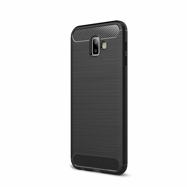 Ntech Ntech Soft Brushed TPU Hoesje Geschikt Voor Samsung Galaxy J6+ (2018) - Matt Zwart