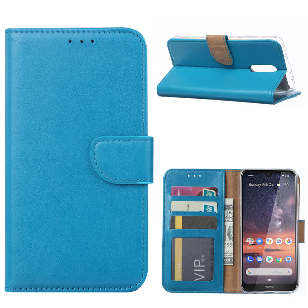 Ntech Ntech Hoesje geschikt voor Nokia 3.2 Portemonnee Hoesje / Book Case Turquoise