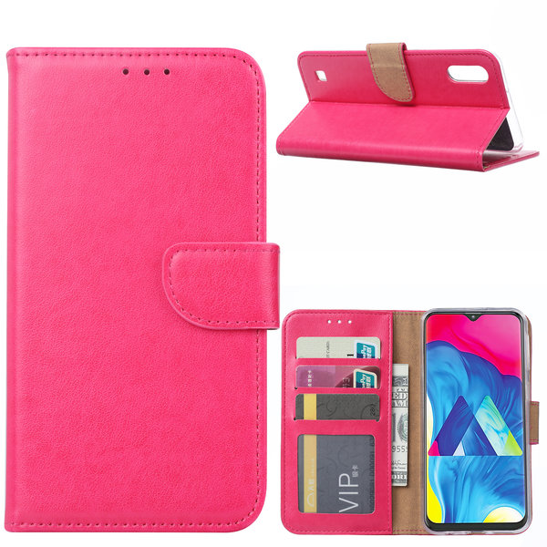 Ntech Ntech Hoesje Geschikt Voor Samsung Galaxy M10 Portemonnee Hoesje / Book Case - Roze/Pink