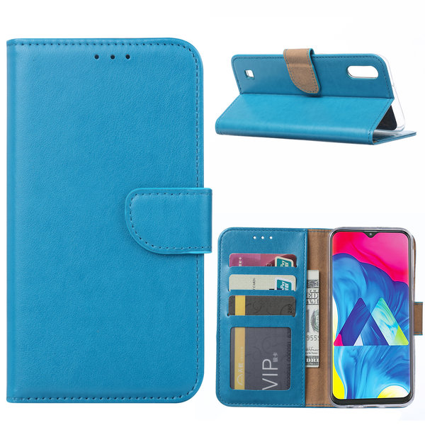 Ntech Ntech Hoesje Geschikt Voor Samsung Galaxy M10 Portemonnee Hoesje / Book Case - Turquoise