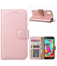 Ntech Ntech Samsung Galaxy A2 Core Portemonnee Hoesje / Book Case - Rose Goud