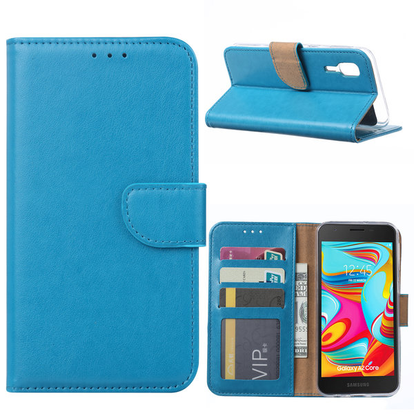 Ntech Ntech Hoesje Geschikt Voor Samsung Galaxy A2 Core Portemonnee Hoesje / Book Case - Blauw