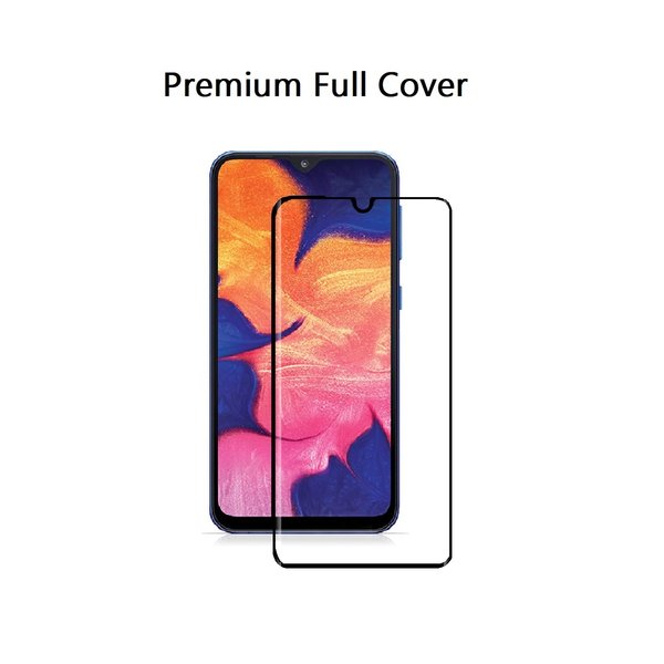 Ntech Ntech Screenprotector Geschikt voor Samsung Galaxy A10 Premium Glass full cover Screenprotector Tempered Glass - Zwart