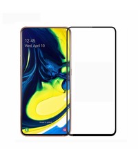 Ntech Ntech Samsung Galaxy A80/A90 full cover Screenprotector Tempered Glass - Zwart