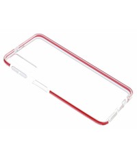 Ntech Ntech Samsung Galaxy A50 Rood &Transparant Anti Shock Back hoesje