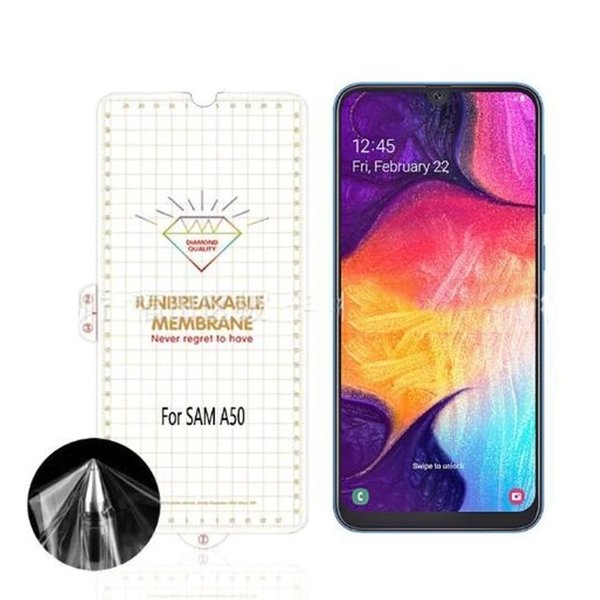 Ntech Ntech Screenprotector Geschikt voor Samsung Galaxy A50 Diamond Film Folie Screenprotector Full-screen | Fingerprint Unlocking Transparant/Clear