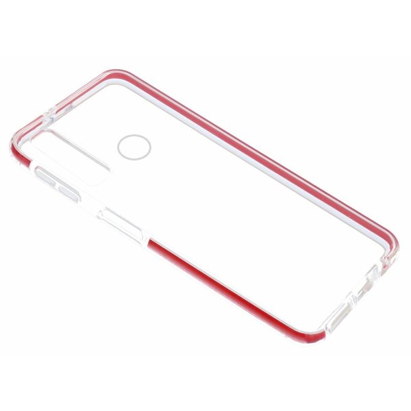 Ntech Ntech Huawei P Smart+ 2019 Rood &Transparant Anti Shock Back hoesje