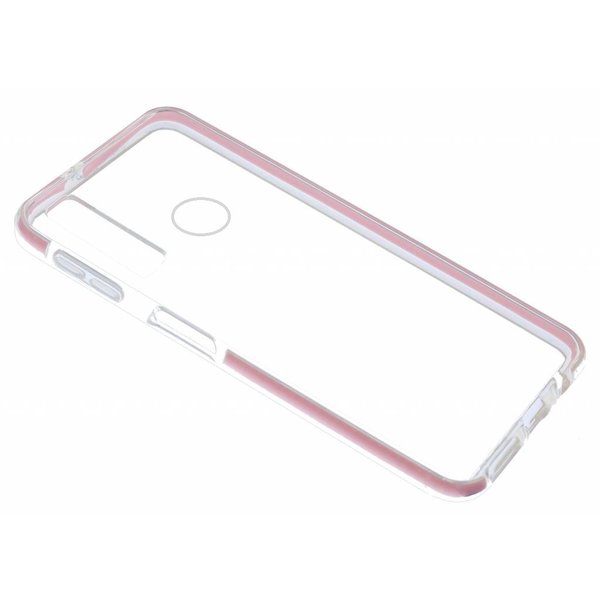 Ntech Ntech Hoesje Geschikt voor Huawei P Smart+ 2019 Roze &Transparant Anti Shock Back hoesje