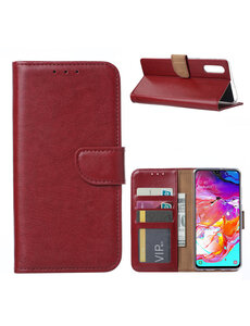 Ntech Ntech Samsung Galaxy A70/A70s Portemonnee Hoesje / Book Case - Bordeaux Rood