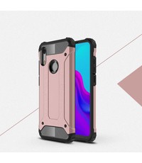 Ntech Ntech Huawei Y6 (2019) Dual layer Armor Hoesje - Rose Goud