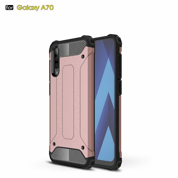 Ntech Ntech - Hoesje Geschikt Voor Samsung Galaxy A70/A70s Armor Hoesje - Rose Goud