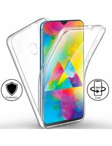 Ntech Ntech Samsung Galaxy M20 Dual TPU Case hoesje 360° Cover 2 in 1 Case ( Voor en Achter) Transparant