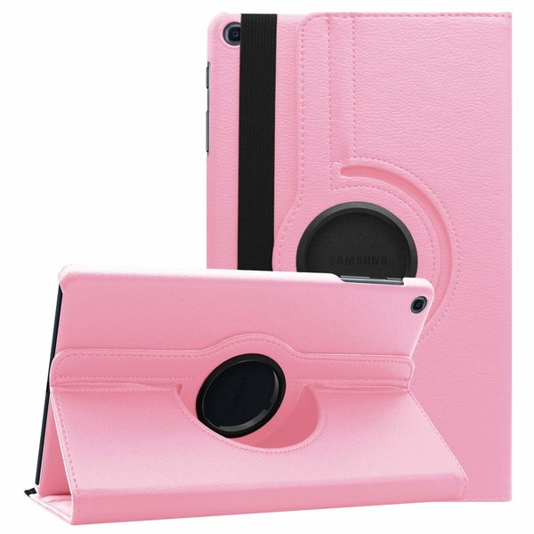 Ntech Hoesje Geschikt Voor Samsung Galaxy Tab A 10.1 hoes Licht Roze - Galaxy Tab A 2019 hoes draaibare cover Hoesje voor de Hoesje Geschikt Voor Samsung Galaxy Tablet A 10.1