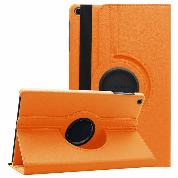 Ntech Hoesje Geschikt Voor Samsung Galaxy Tab A 10.1 hoes Oranje - Galaxy Tab A 2019 hoes draaibare cover Hoesje voor de Hoesje Geschikt Voor Samsung Galaxy Tablet A 10.1