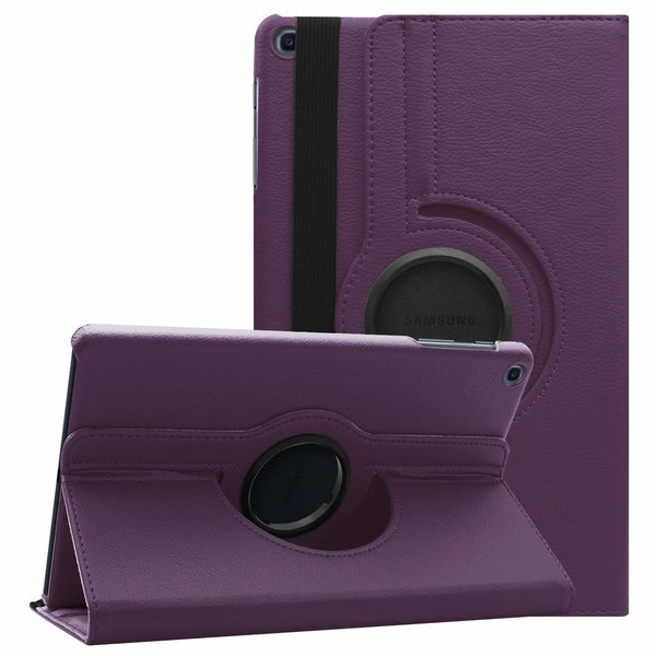 Ntech Hoesje Geschikt Voor Samsung Galaxy Tab A 10.1 hoes Paars - Galaxy Tab A 2019 hoes draaibare cover Hoesje voor de Hoesje Geschikt Voor Samsung Galaxy Tablet A 10.1