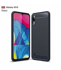 Ntech Ntech Soft Brushed Hoesje voor Samsung Galaxy A10 / M10 - Donker Blauw