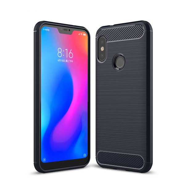 Ntech Ntech Soft Brushed TPU Hoesje voor Xiaomi Mi A2 Lite - Donker Blauw