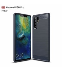 Ntech Ntech Soft Brushed TPU Hoesje voor Huawei P30 Pro - Donker Blauw