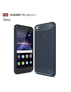 Ntech Ntech Soft Brushed TPU Hoesje voor Huawei P8 Lite 2017 - Donker Blauw