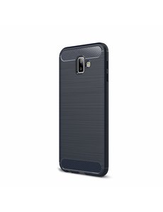 Ntech Ntech Soft Brushed TPU Hoesje voor Samsung Galaxy J6+ (2018) - Donker Blauw