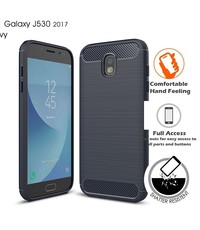 Ntech Ntech Soft Brushed TPU Hoesje voor Samsung Galaxy J5 (2017) - Donker Blauw