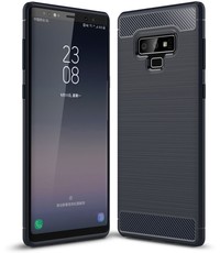 Ntech Ntech Soft Brushed TPU Hoesje voor Samsung Galaxy Note 9 - Donker Blauw