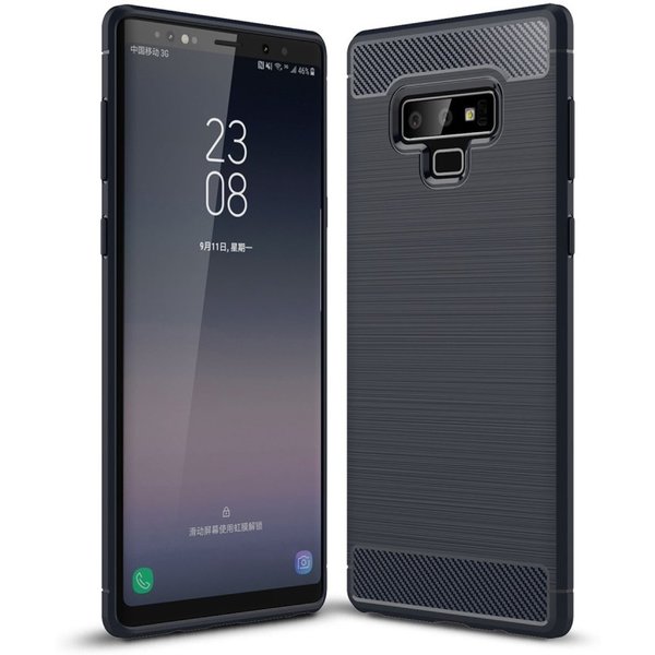 Ntech Ntech Soft Brushed TPU Hoesje Geschikt Voor Samsung Galaxy Note 9 - Donker Blauw