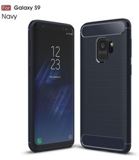 Ntech Ntech Soft Brushed TPU Hoesje voor Samsung Galaxy S9 - Donker Blauw