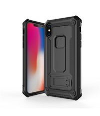 Ntech Ntech Apple iPhone Xr Armor hoesje met Kickstand - Zwart