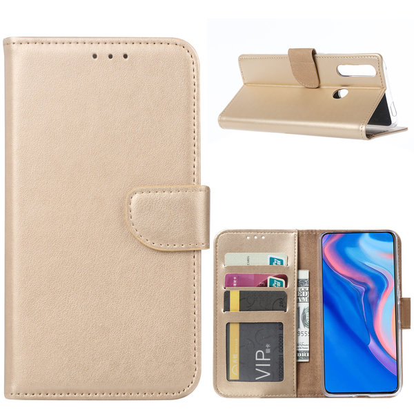 Ntech Ntech Huawei P Smart Z Portemonnee Hoesje / Book Case - Goud