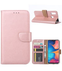 Ntech Ntech Samsung Galaxy A20e Portemonnee Hoesje / Book Case - Rose Goud