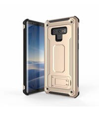 Ntech Ntech Samsung Galaxy Note 9 Armor hoesje met Kickstand - Goud