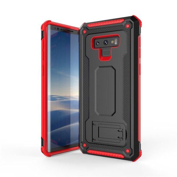 Ntech Ntech Samsung Galaxy A6 2018 Armor hoesje met Kickstand Zwart & Rood