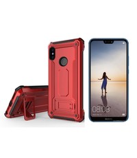 Ntech Ntech Huawei P20 Lite Armor hoesje met Kickstand - Rood