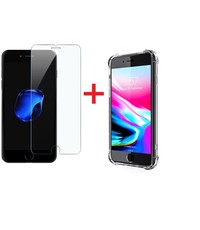 Ntech Ntech Apple iPhone 8 / 7 Screenprotector Tempered Glass + Anti Shock Hoesje